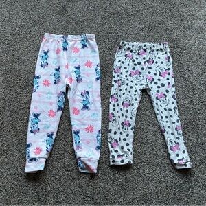 FINAL SALE 3/31/26 Bundle of 2 Disney Minnie Mouse Pajama Pants, Both Size 3T